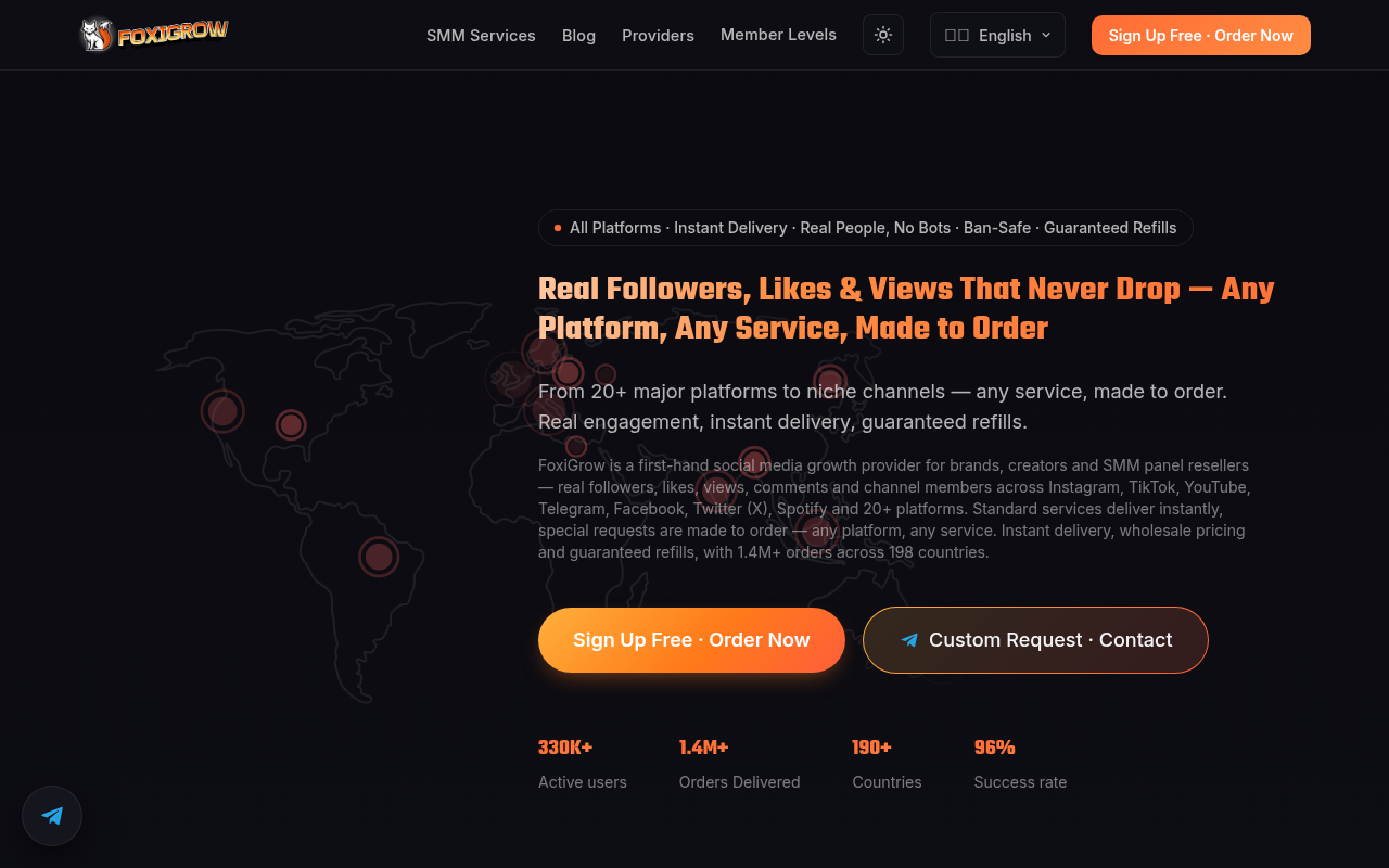 FoxiGrow #Organic service provider screenshot